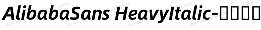 AlibabaSans HeavyItalic字体转换